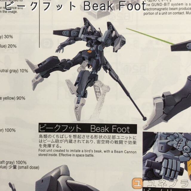 HG ガンダムファラクト ビークフット Beak Foot